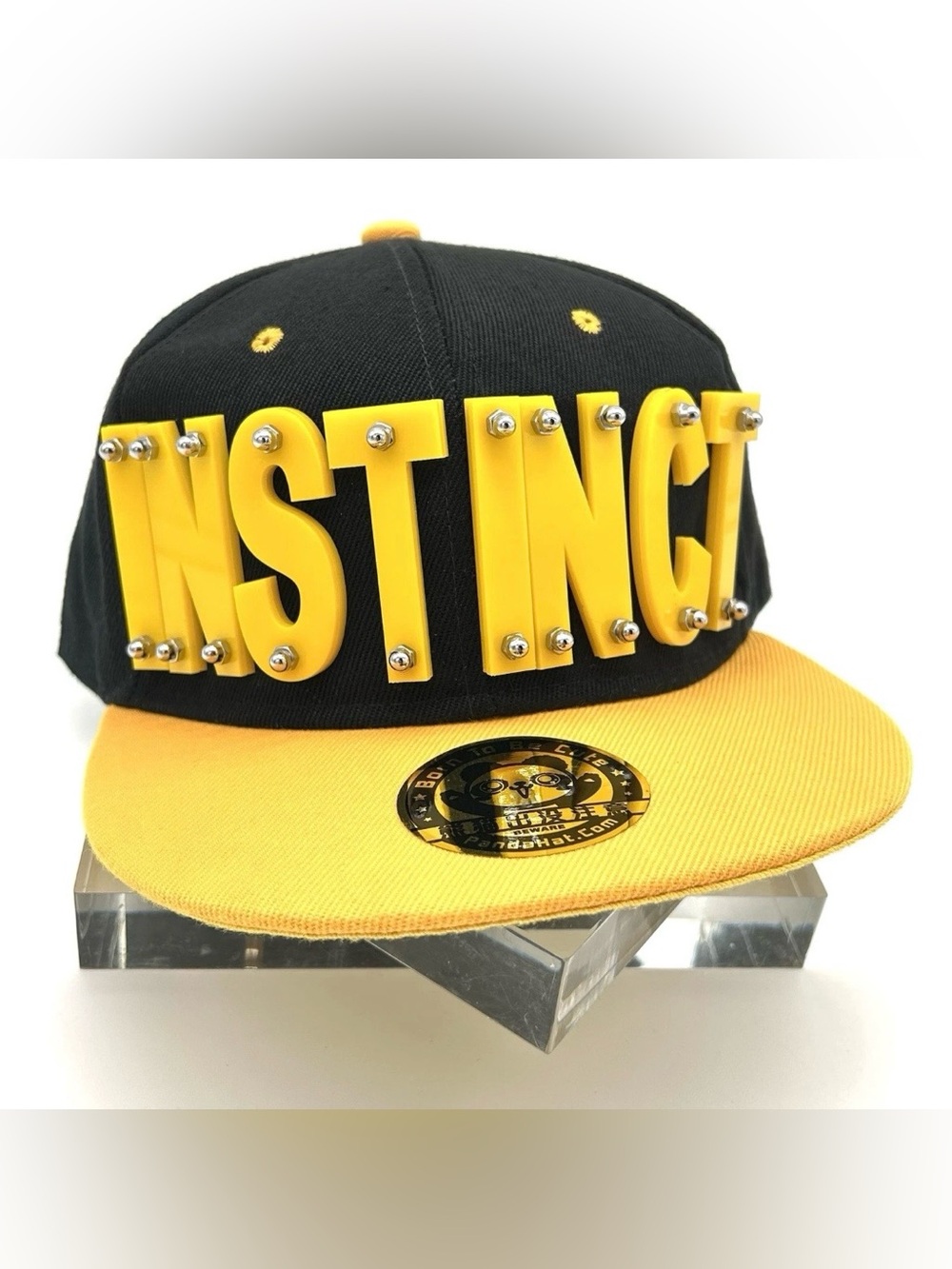 PandaHat Snapback Hat 3D Raised Lettering RARE Anime Streetwear INSTINCT New Cap